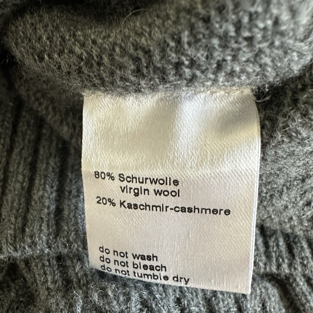 Akris Punto Top Women 6 US Grey Wool Cashmere Turtleneck Sleeveless Minimalist - Picture 12 of 14